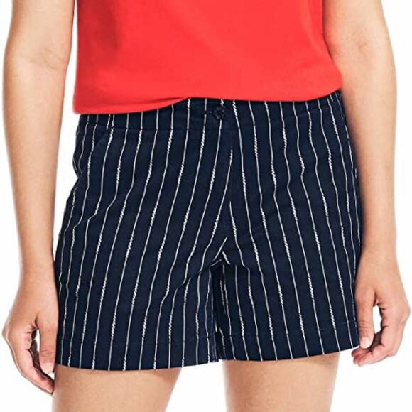 NEW Nautica Womens Mid-Rise Cotton Shorts, Summer 5" Inseam Short Size 10 - Picture 1 of 1